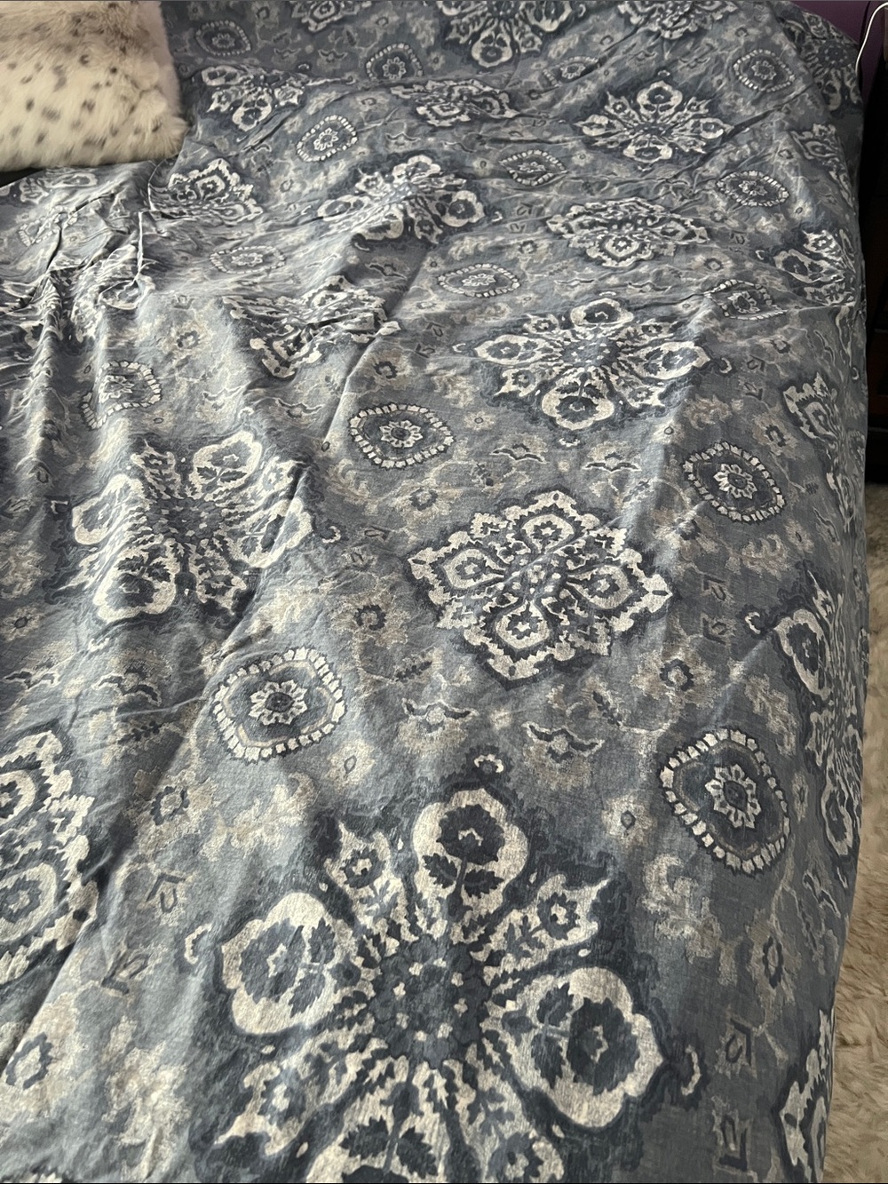 Blue Floral Medallion Duvet Cover -Pottery Barn